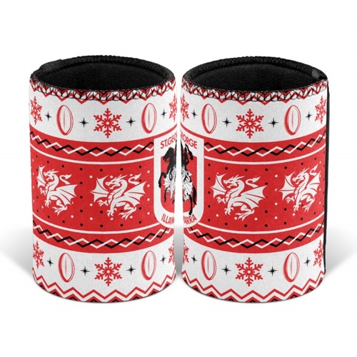 St George Illawarra Dragons Christmas Stubby Holder