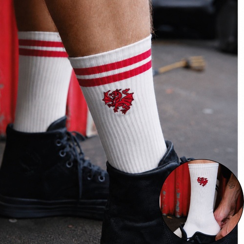St George Illawarra Dragons Sneaker Socks 2 Pack Gift Box