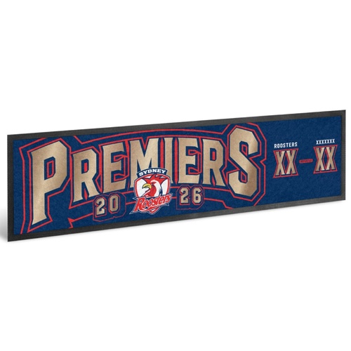 Sydney Roosters 2026 Premiers Score Bar Runner