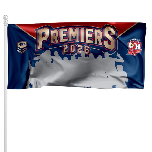 Sydney Roosters 2026 Premiers Photo Pole Flag