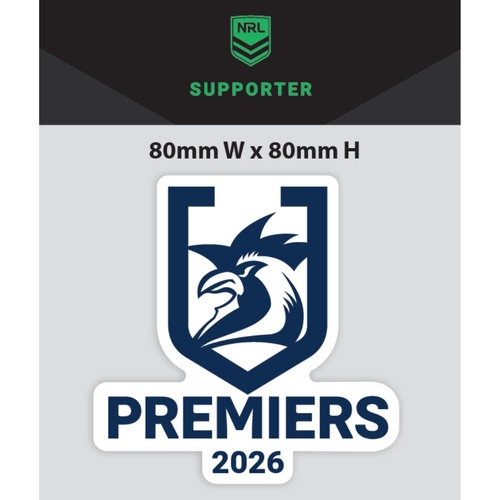 Sydney Roosters 2026 Premiers Mini Decal