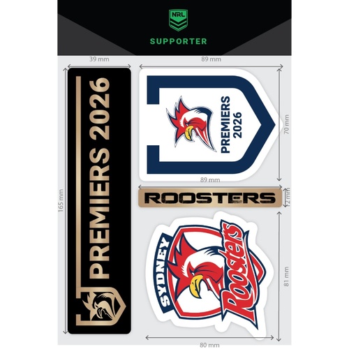 Sydney Roosters 2026 Premiers Decal Sheet