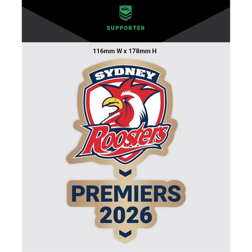 Sydney Roosters 2026 Premiers Medium Decal