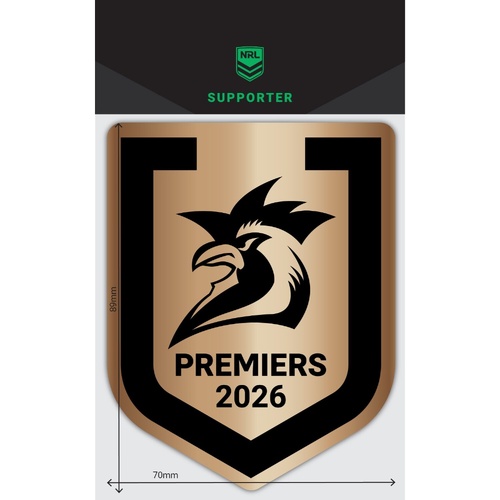 Sydney Roosters 2026 Premiers Brushed Gold Decal