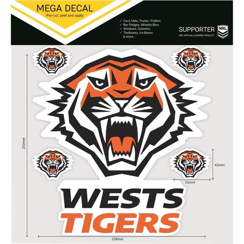 Wests Tigers Mega Logo Decal