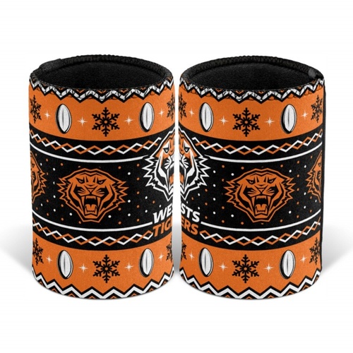 Wests Tigers Christmas Stubby Holder