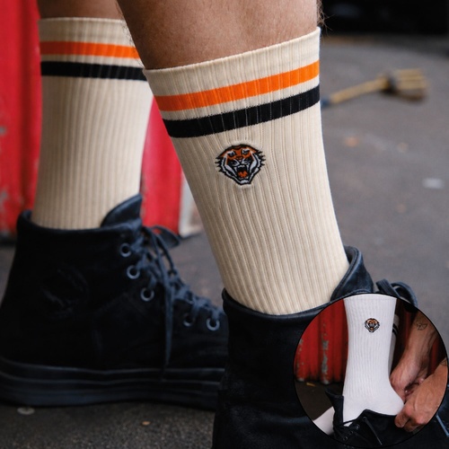 Wests Tigers Sneaker Socks 2 Pack Gift Box