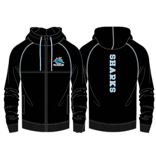 Cronulla-Sutherland Sharks Adults Zip Through Hood