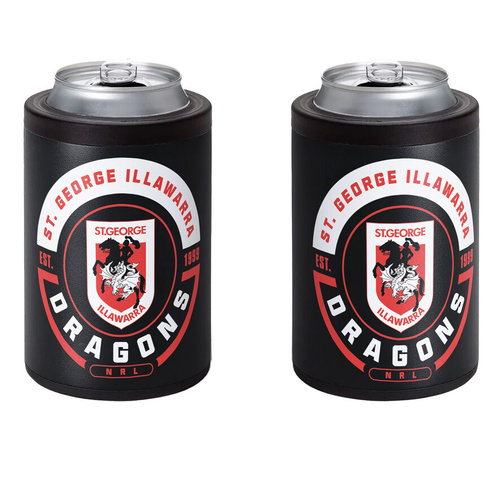 St George Illawarra Dragons Insulated S/Steel Stubby Holder