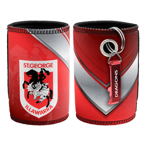 St George Illawarra Dragons NRL Can Cooler with Bottle Opener