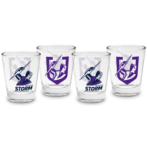 Melbourne Storm NRL 4 Pack Shot Glass