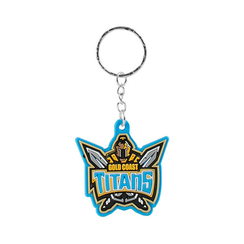 Gold Coast Titans Rubber Logo Keyring
