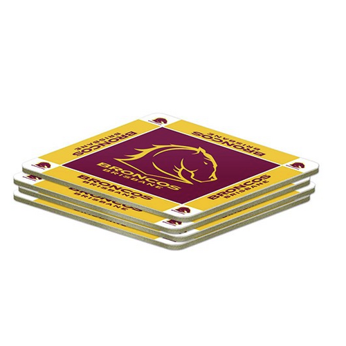 Brisbane Broncos Official NRL 4 Pack of Coasters