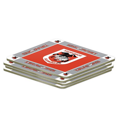 St George Illawarra Dragons Official NRL 4 Pack of Coasters