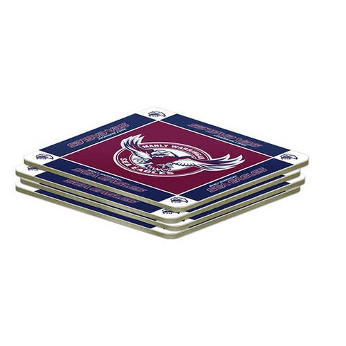 Manly Warringah Sea Eagles Official NRL 4 Pack of Coasters