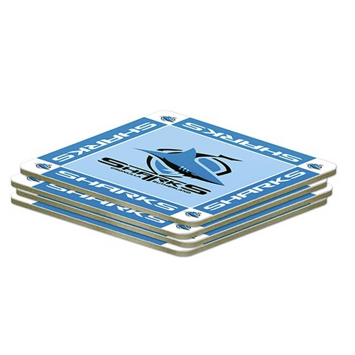 Cronulla-Sutherland Sharks Official NRL 4 Pack of Coasters