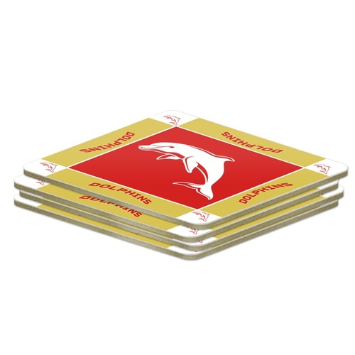 Dolphins Official NRL 4 Pack of Coasters
