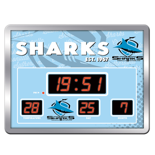 Cronulla-Sutherland Sharks NRL LED Scoreboard Clock