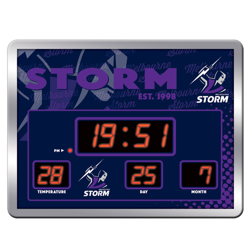 Melbourne Storm NRL LED Scoreboard Clock