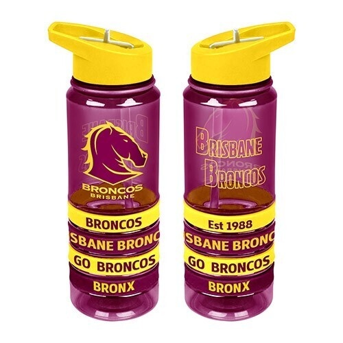 Brisbane Broncos Tritan Drinks Bottle With Bands
