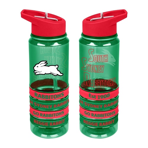 South Sydney Rabbitohs Tritan Drinks Bottle With Bands