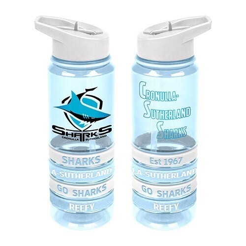 Cronulla Sharks Tritan Drinks Bottle With Bands