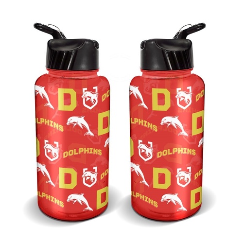 Dolphins NRL Flip Drink Bottle