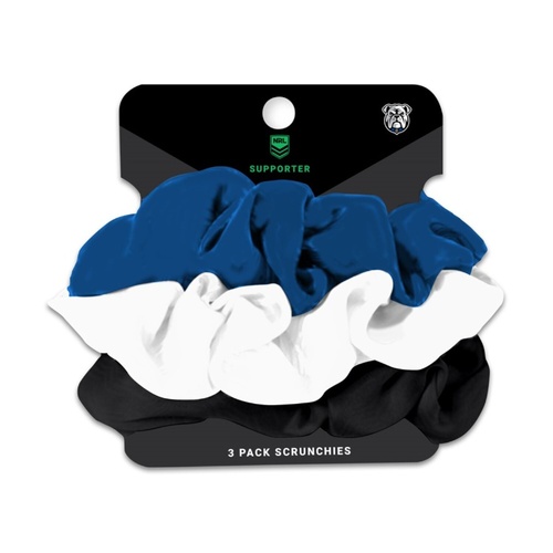 Canterbury Bulldogs Scrunchies 3 Pack