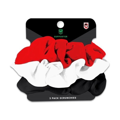 St George Illawarra Dragons Scrunchies 3 Pack
