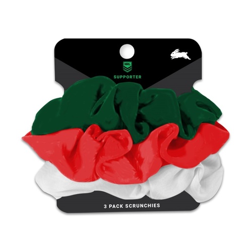 South Sydney Rabbitohs Scrunchies 3 Pack