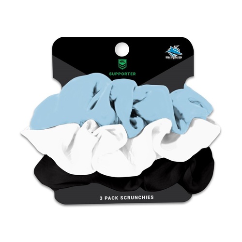 Cronulla Sharks Scrunchies 3 Pack