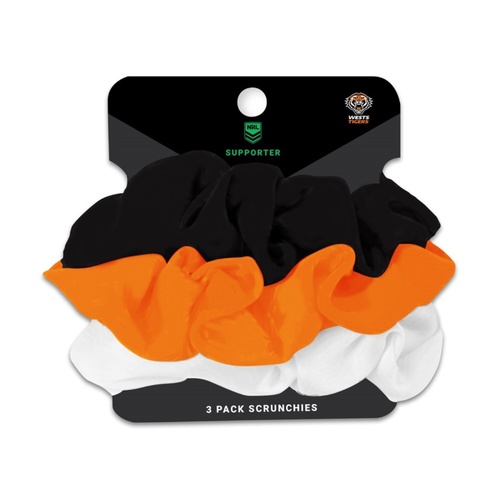 Wests Tigers Scrunchies 3 Pack