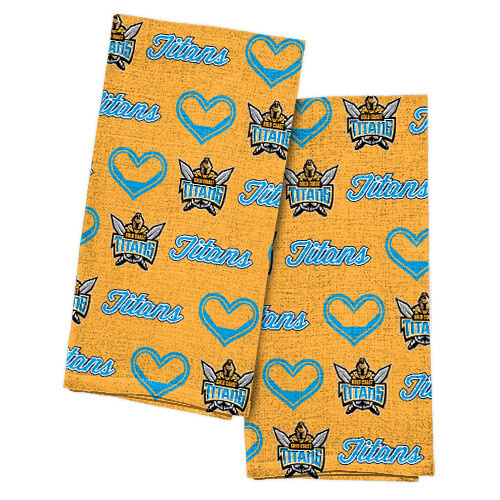 Gold Coast Titans Tea Towel 2 Pack