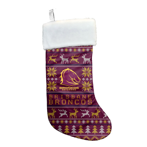 Brisbane Broncos Christmas Stocking