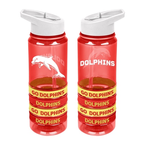 Dolphins Tritan Drinks Bottle With 4 Bands