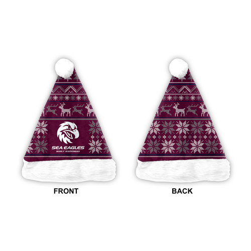 Manly Warringah Sea Eagles Christmas Santa Hat