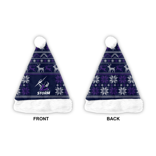 Melbourne Storm Christmas Santa Hat