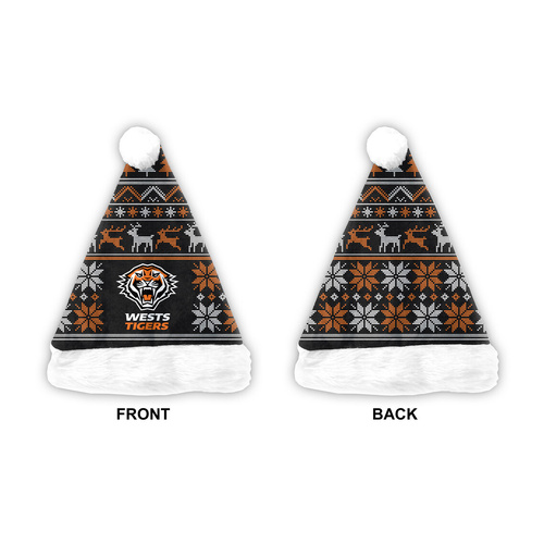 Wests Tigers Christmas Santa Hat