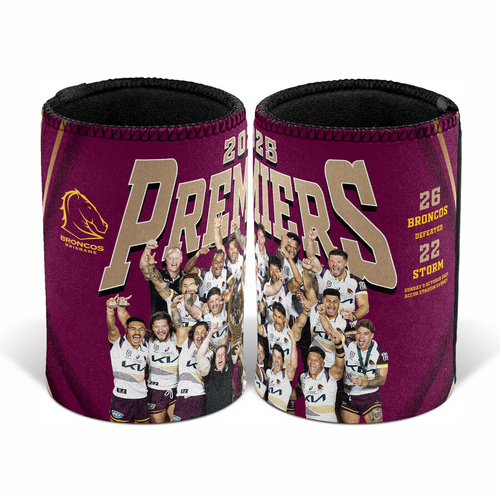 Brisbane Broncos 2025 Premiers Team Photo Stubby Holder
