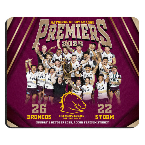 Brisbane Broncos 2025 Premiers Team Mouse Mat - Second Release