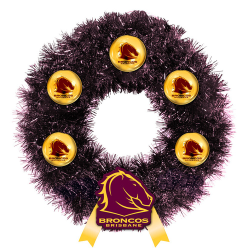 Brisbane Broncos Christmas Wreath