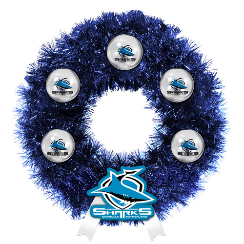 Cronulla-Sutherland Sharks Christmas Wreath
