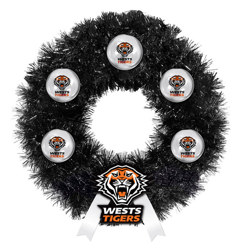 Wests Tigers Christmas Wreath
