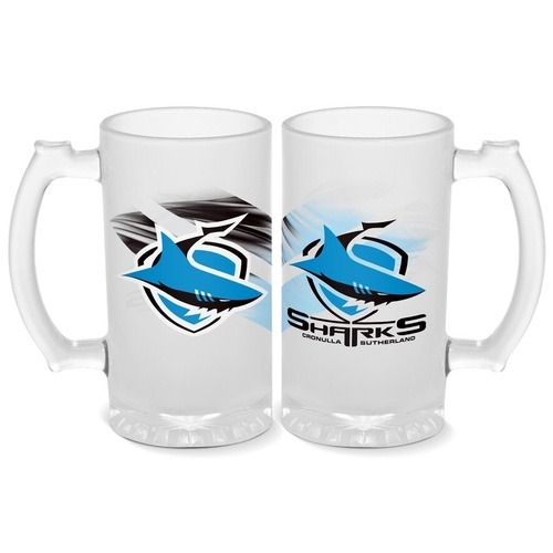 Cronulla-Sutherland Sharks Stein Frosted 500Ml