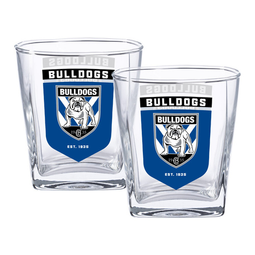 Canterbury Bulldogs NRL 2 Pack Spirit Glasses