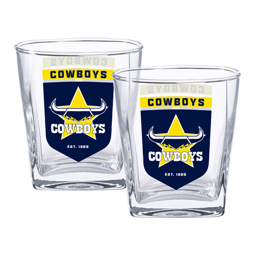 North Queensland Cowboys NRL 2 Pack Spirit Glasses