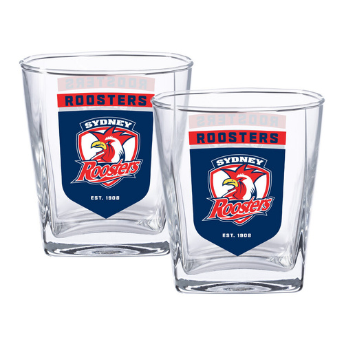 Sydney Roosters NRL 2 Pack Spirit Glasses