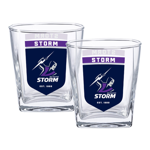 Melbourne Storm NRL 2 Pack Spirit Glasses