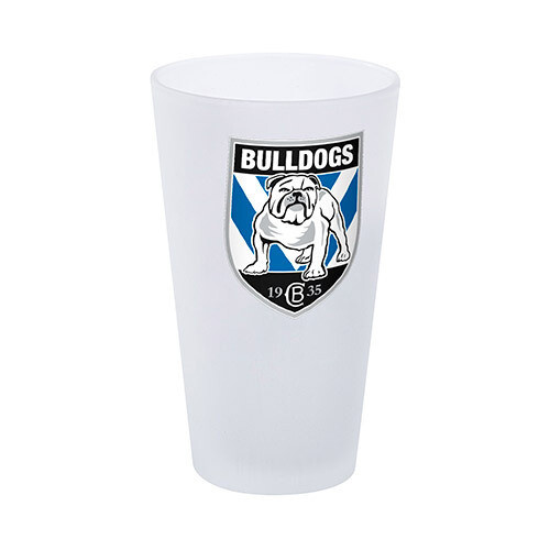 Canterbury Bulldogs NRL Frosted Glass