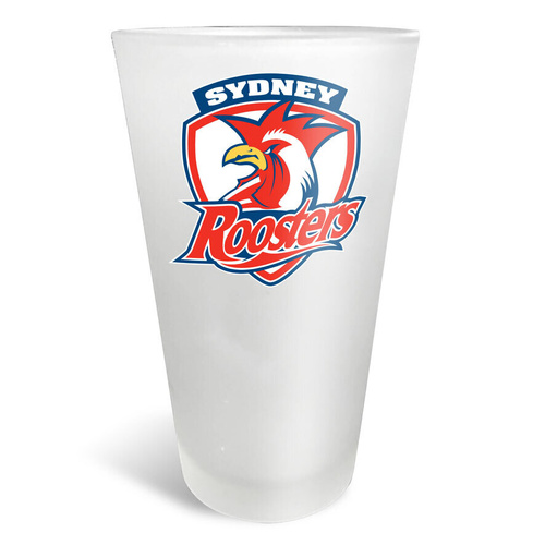 Sydney Roosters NRL Frosted Glass